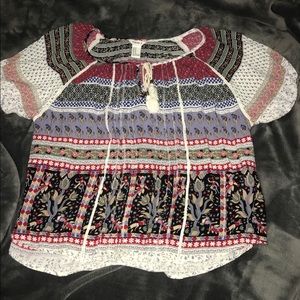 Forever21 Boho Short Sleeve Top